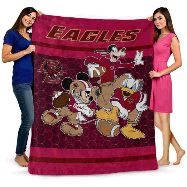 boston college eagles three musketeers maroon blanket fashion forward