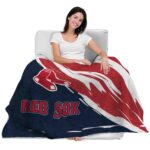 boston red sox brushstrokes red white blanket latest model