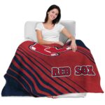 boston red sox diagonal stripes red blanket latest model