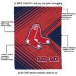 boston red sox diagonal stripes red blanket new arrival