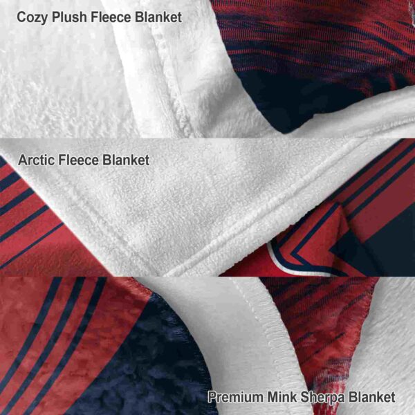 boston red sox diagonal stripes red blanket premium grade