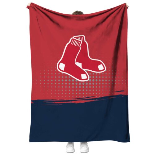 boston red sox gradient dots red blanket best selling