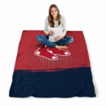 boston red sox gradient dots red blanket high quality