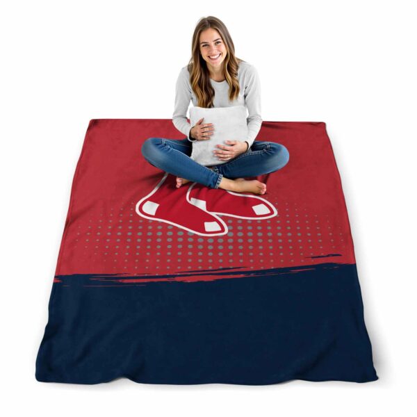 boston red sox gradient dots red blanket high quality