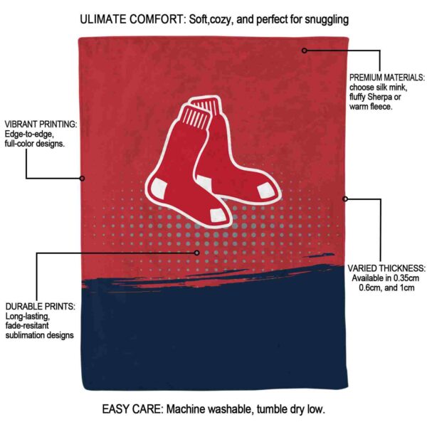 boston red sox gradient dots red blanket new arrival