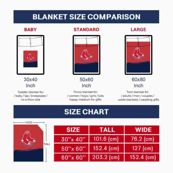 boston red sox gradient dots red blanket trendy