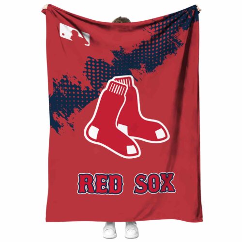 boston red sox grunge texture red blanket best selling
