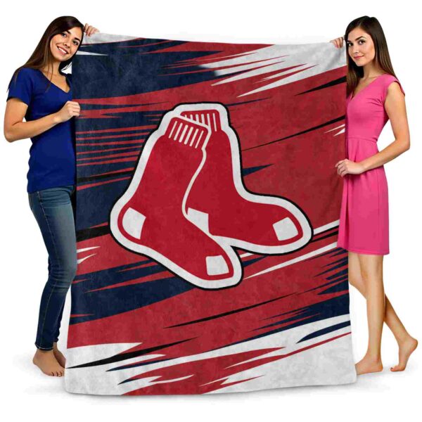 boston red sox paint streaks red white blanket fashion forward
