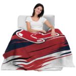 boston red sox paint streaks red white blanket latest model