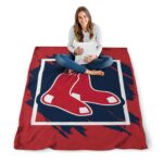 boston red sox splatter effect red blanket high quality