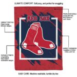 boston red sox splatter effect red blanket new arrival
