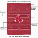 boston red sox striped pattern red blanket new arrival