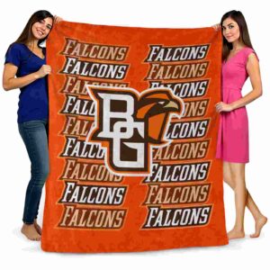bowling green falcons fan pride orange blanket fashion forward