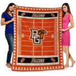 bowling green falcons football field orange blanket best selling