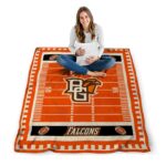 bowling green falcons football field orange blanket best selling