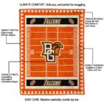bowling green falcons football field orange blanket best selling
