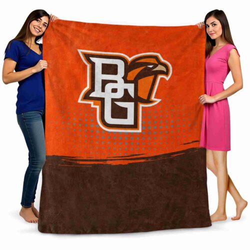 bowling green falcons gradient dots orange blanket fashion forward