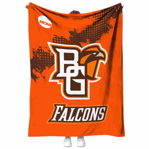 bowling green falcons grunge texture orange blanket best selling