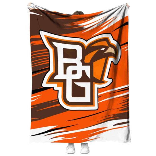 bowling green falcons paint streaks orange white blanket best selling