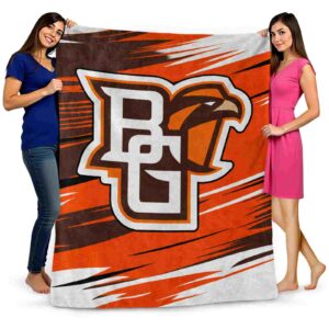 bowling green falcons paint streaks orange white blanket fashion forward