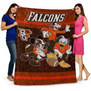 bowling green falcons three musketeers orange blanket fashion forward