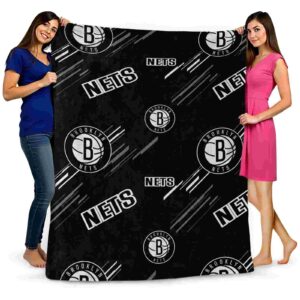 brooklyn nets fan spirit black blanket fashion forward