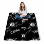 brooklyn nets fan spirit black blanket high quality