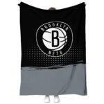 brooklyn nets gradient dots black blanket best selling