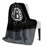 brooklyn nets gradient dots black blanket best selling