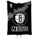 brooklyn nets grunge texture black blanket best selling
