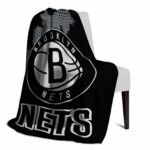 brooklyn nets grunge texture black blanket best selling