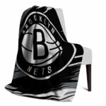 brooklyn nets paint streaks black white blanket best selling