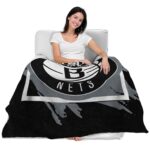 brooklyn nets splatter effect black blanket best selling