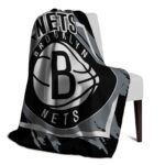 brooklyn nets splatter effect black blanket best selling