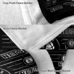 brooklyn nets striped pattern black blanket best selling