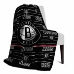 brooklyn nets striped pattern black blanket best selling
