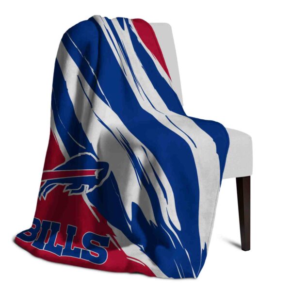 buffalo bills brushstrokes blue white blanket top rated