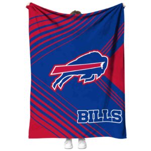 buffalo bills diagonal stripes blue blanket best selling