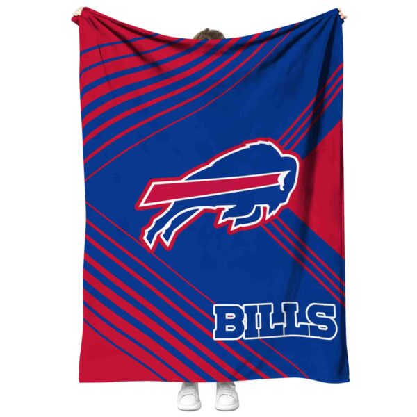 buffalo bills diagonal stripes blue blanket best selling