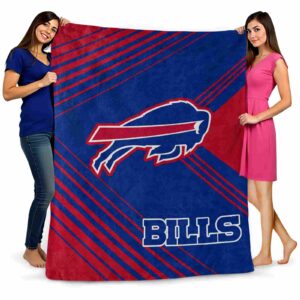 buffalo bills diagonal stripes blue blanket fashion forward