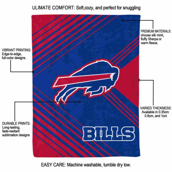 buffalo bills diagonal stripes blue blanket new arrival