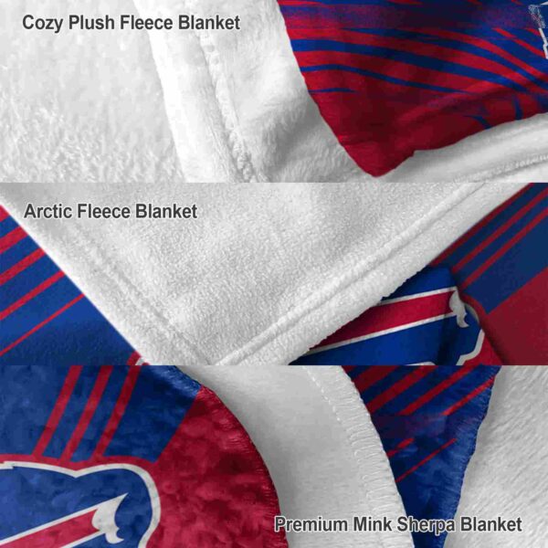 buffalo bills diagonal stripes blue blanket premium grade