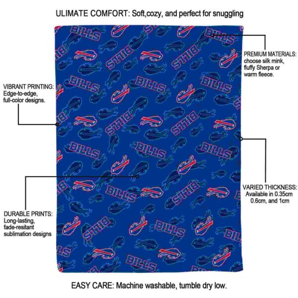 buffalo bills diehard fans blue blanket new arrival