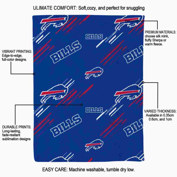 buffalo bills fan spirit blue blanket new arrival