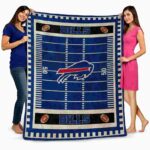 buffalo bills football field blue blanket fashion forward