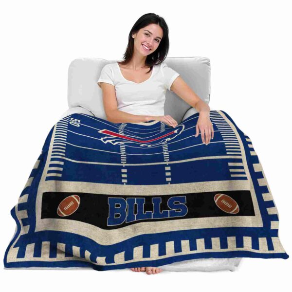 buffalo bills football field blue blanket latest model