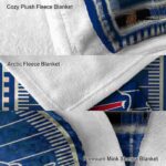 buffalo bills football field blue blanket premium grade