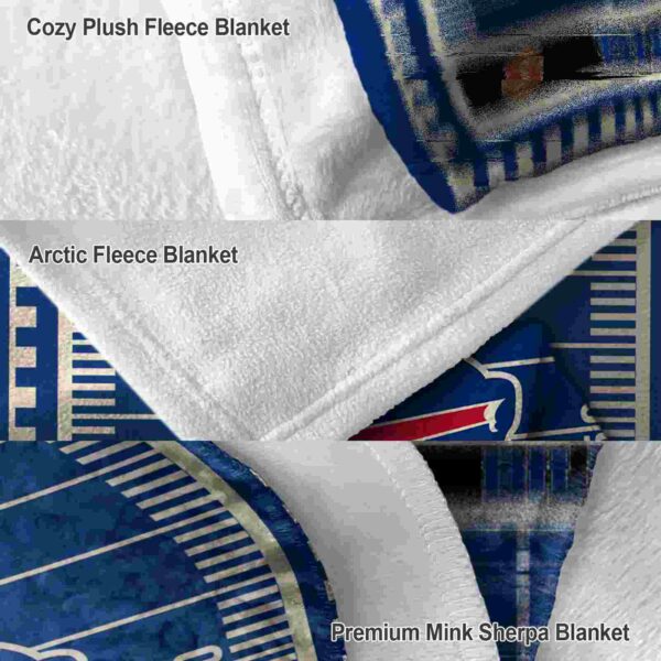 buffalo bills football field blue blanket premium grade