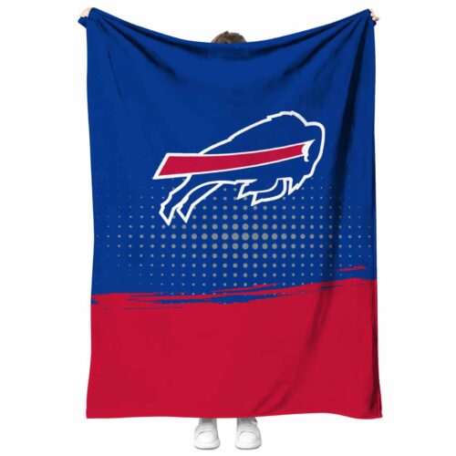 buffalo bills gradient dots blue blanket best selling