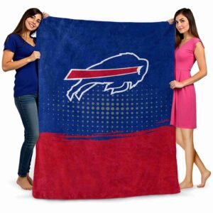 buffalo bills gradient dots blue blanket fashion forward